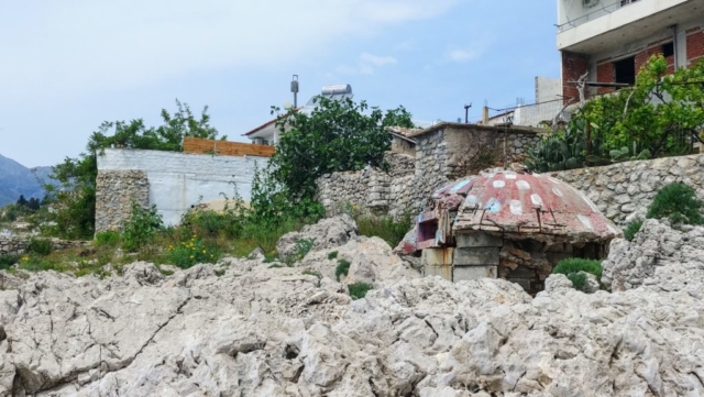 Bunker champignon à Himarë, Albanie